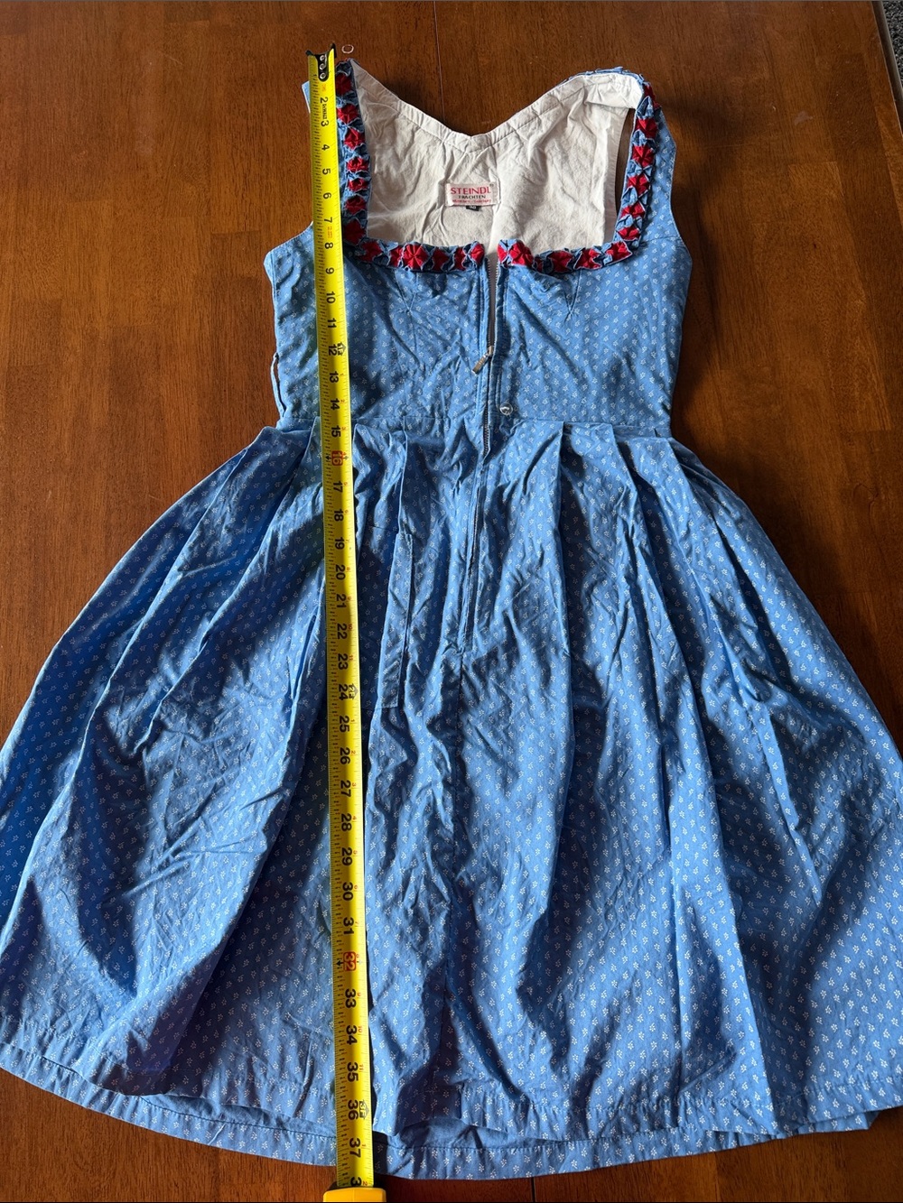Women’s Blue and Red Traditional Dirndl from Steindl - Picture 4 of 7